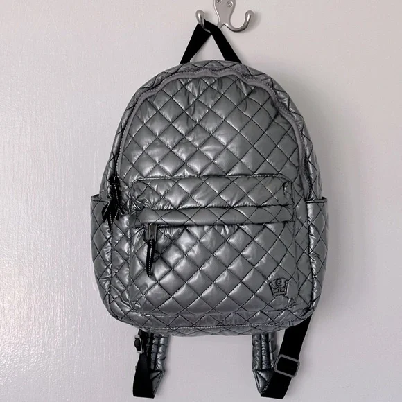 Oliver Thomas Bags Oliver Thomas Small Silver Backpack Quilted